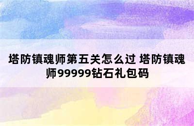 塔防镇魂师第五关怎么过 塔防镇魂师99999钻石礼包码